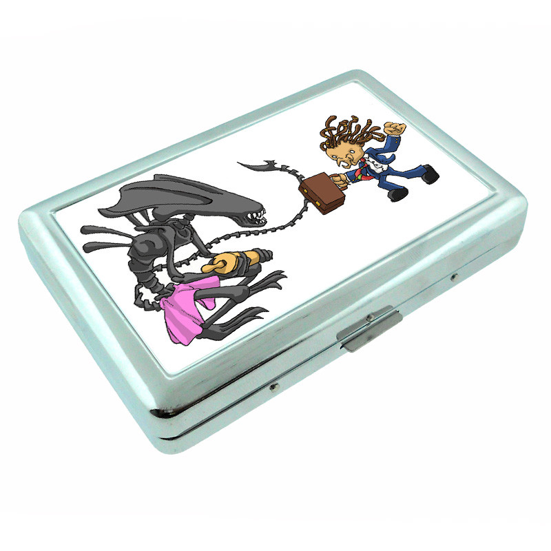 Alien Em2 Silver Metal Cigarette Case RFID Protection Wallet
