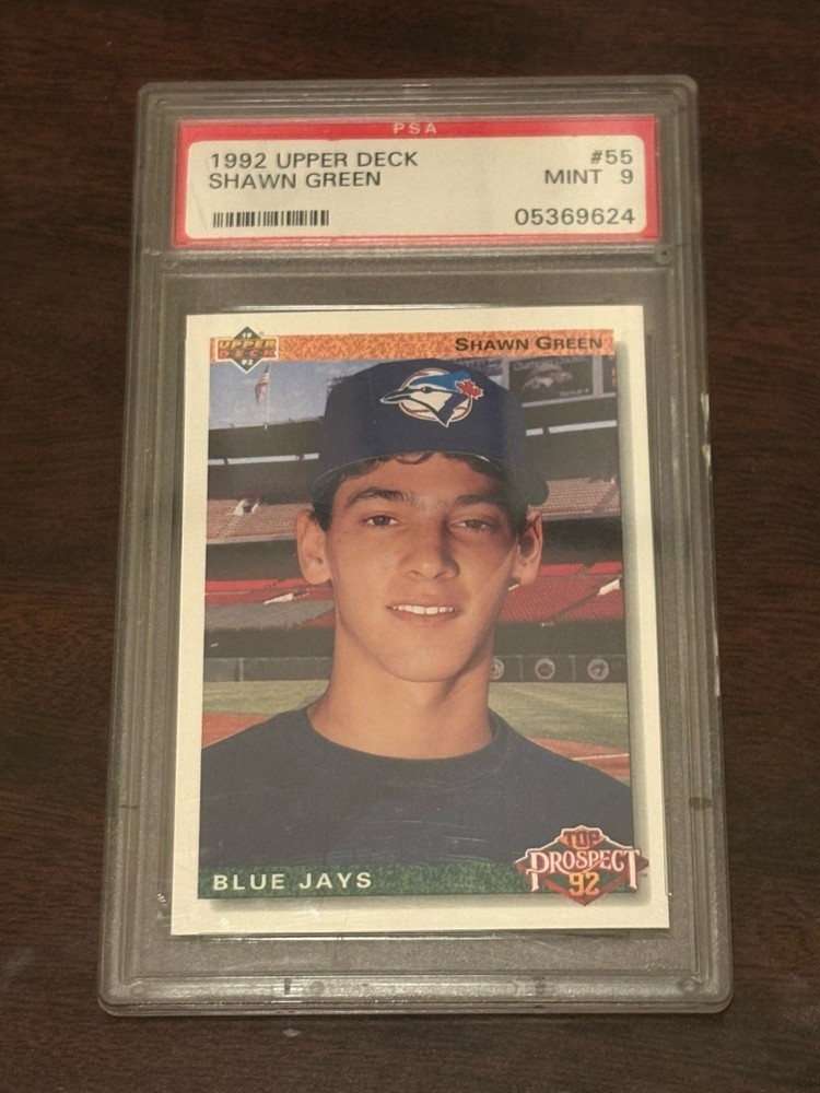 1992 Upper Deck Shawn Green #55 Top Prospect Rookie Blue Jays PSA Mint 9