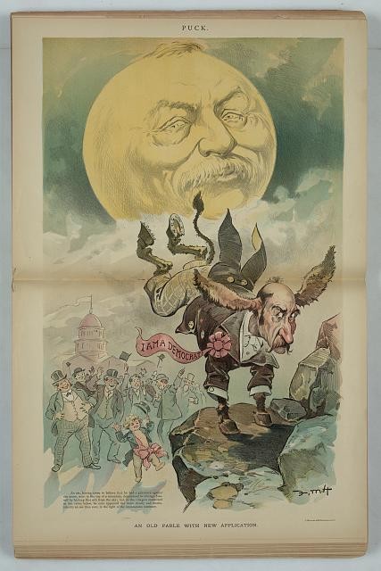 Photo of Puck,Old Fable,1894,Hutchins,Moon,Jester,Grover Cleveland,David B Hill