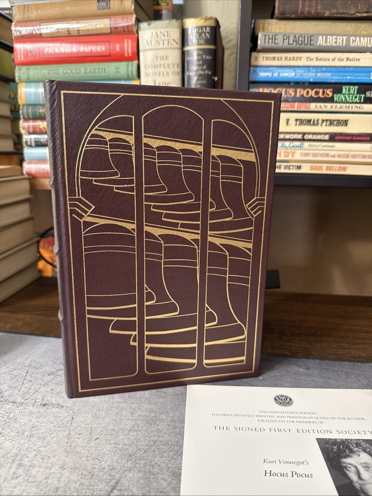 Franklin Library: SIGNED Hocus Pocus by Kurt Vonnegut Full Leather 1990