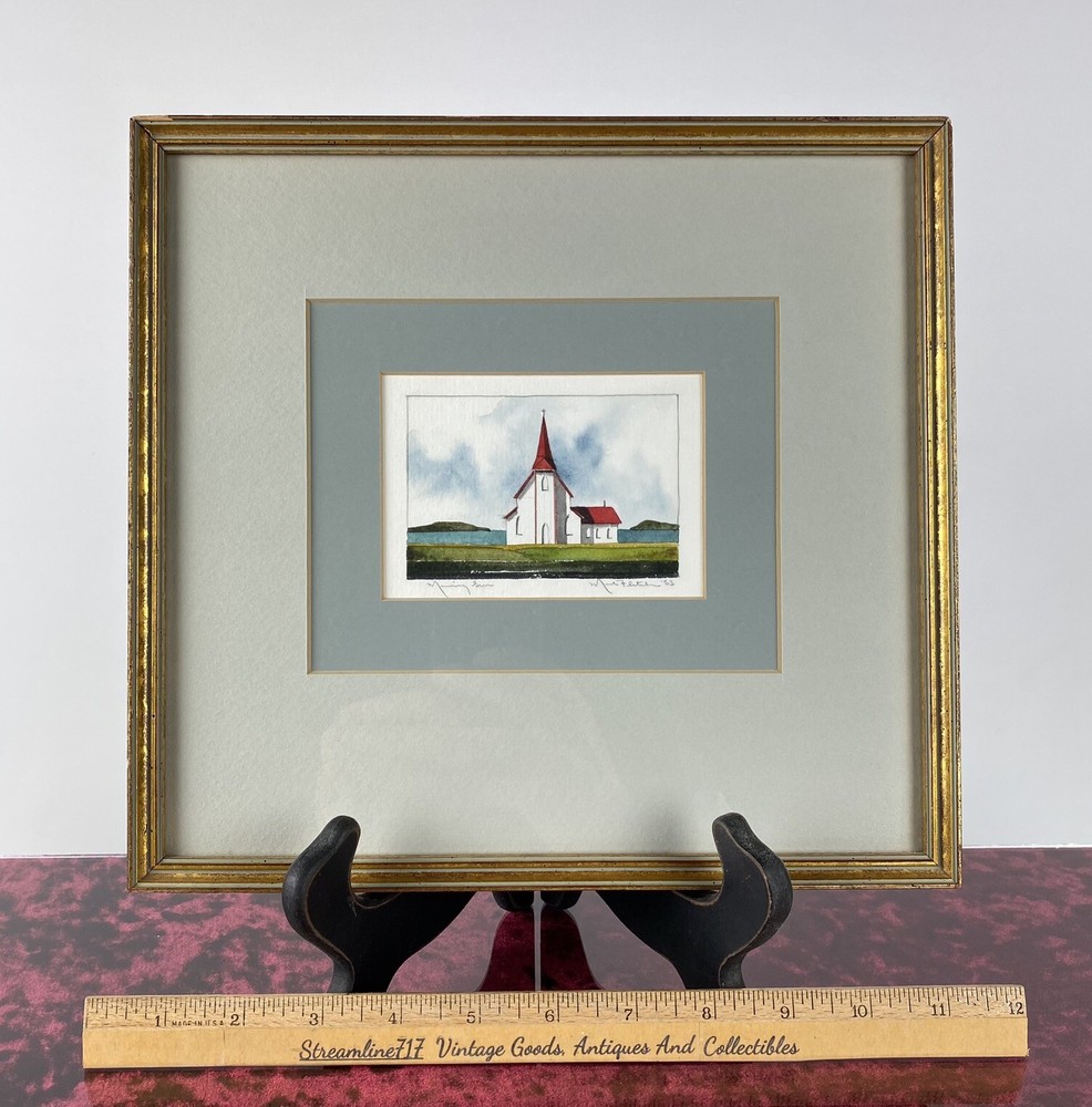 Mark Fletcher Miniature Art Original Water Color Painting Titled - Morning Sun