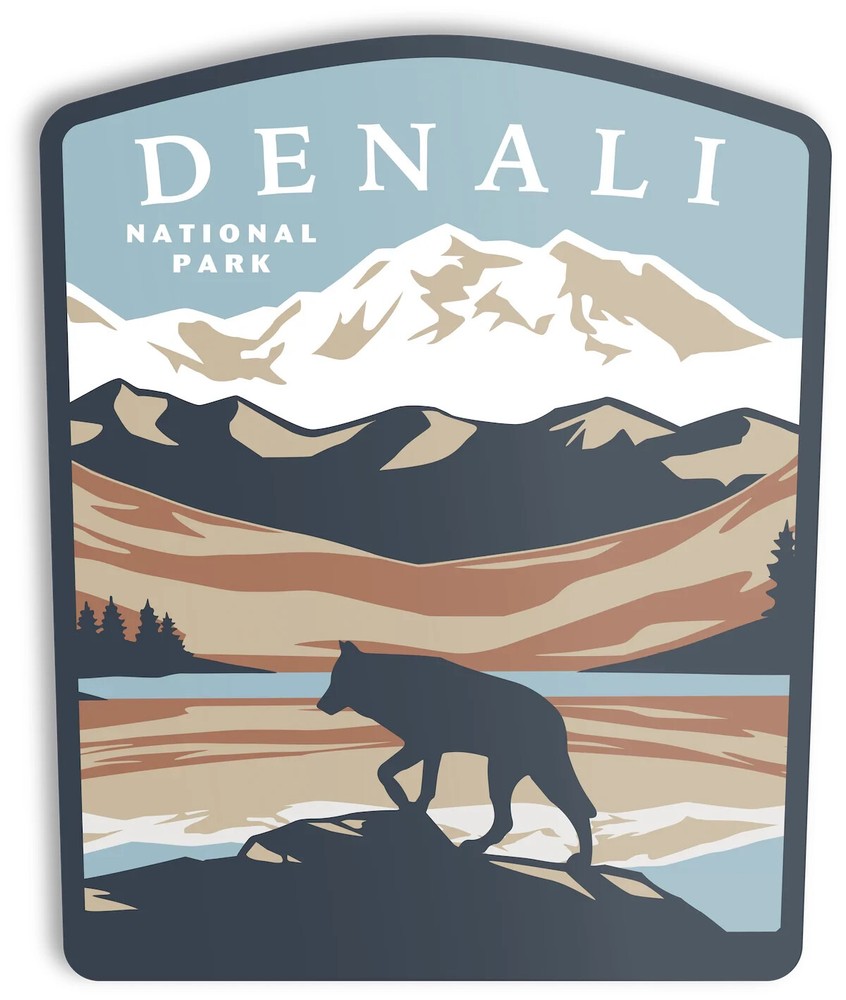 Denali national park sticker weatherproof bumper vinyl decal