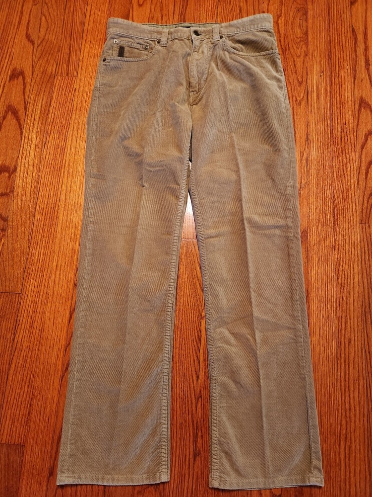 Black Brown 1826 Corduroy Pants 32x32 100% Cotton Great Condition