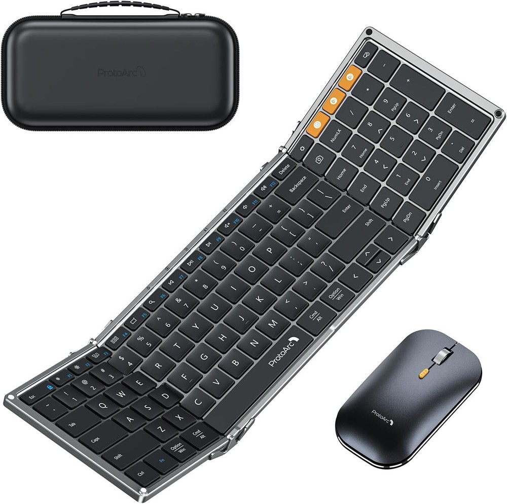 Xkm01 Folding Bluetooth Keyboard Mouse Combo F... Foldable Keyboard And Mouse