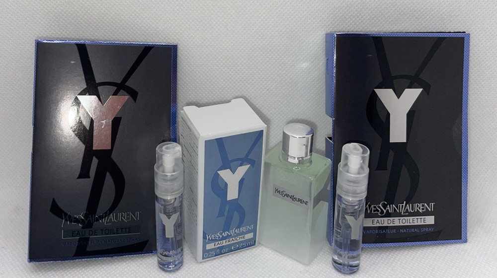 YSL 3 Piece Gift Set DISCONTINUED Eau Fraiche 7.5 ML + 2/ 1.5ml Spray Sample EDT