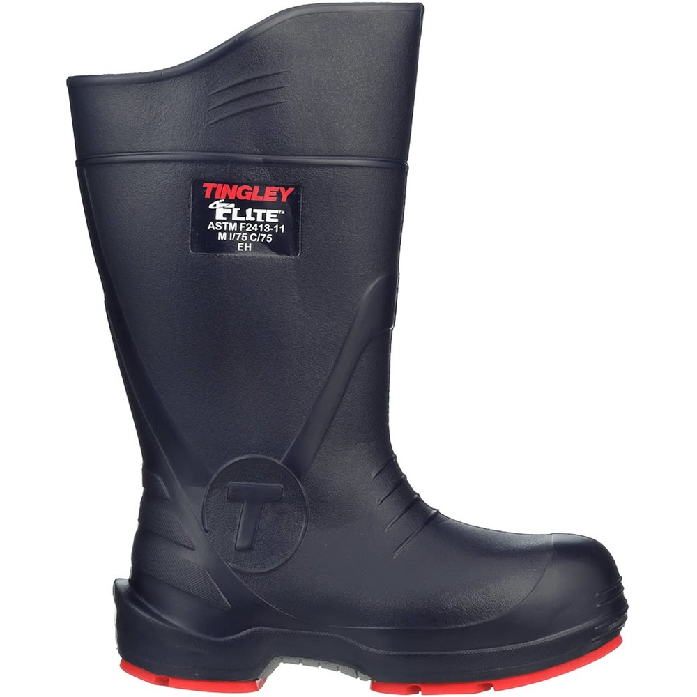 Tingley Mens 12 Blue Red Flite 26256 Safety Toe Knee Boot with Chevron Plus Outsole