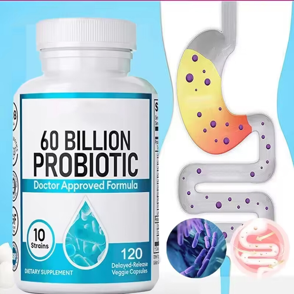 Probiotics 60 Billion CFU Organic Prebiotics - Digestive, Immune Support