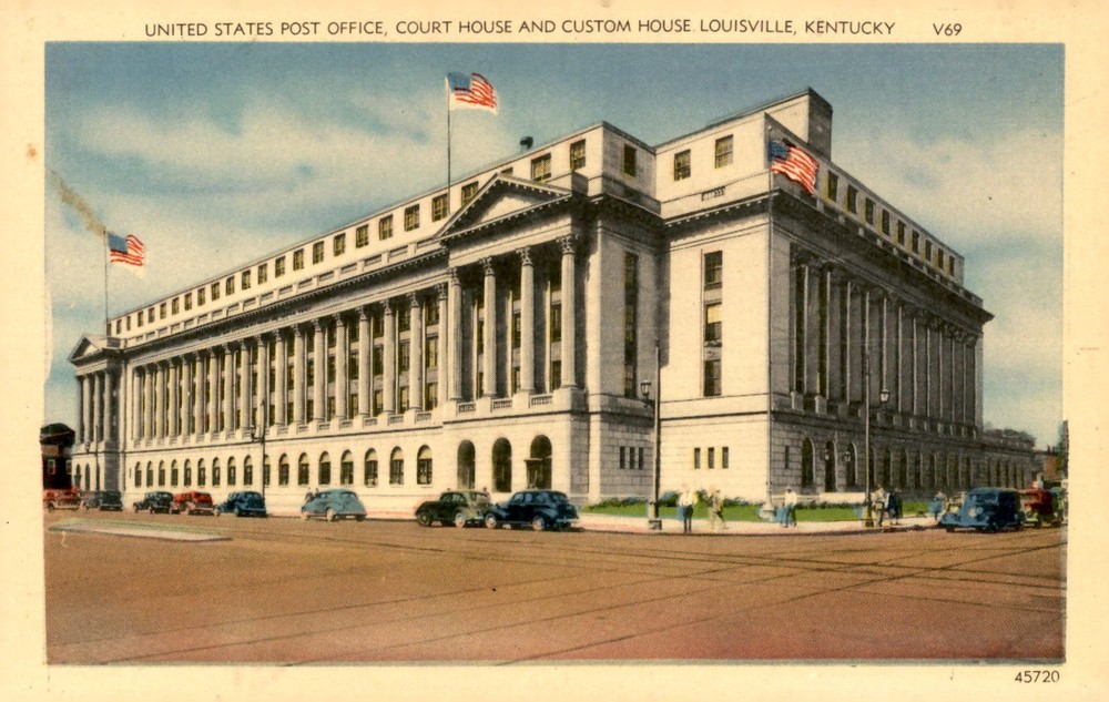 United States Post Office, Louisville, Kentucky, 1969 Postcard