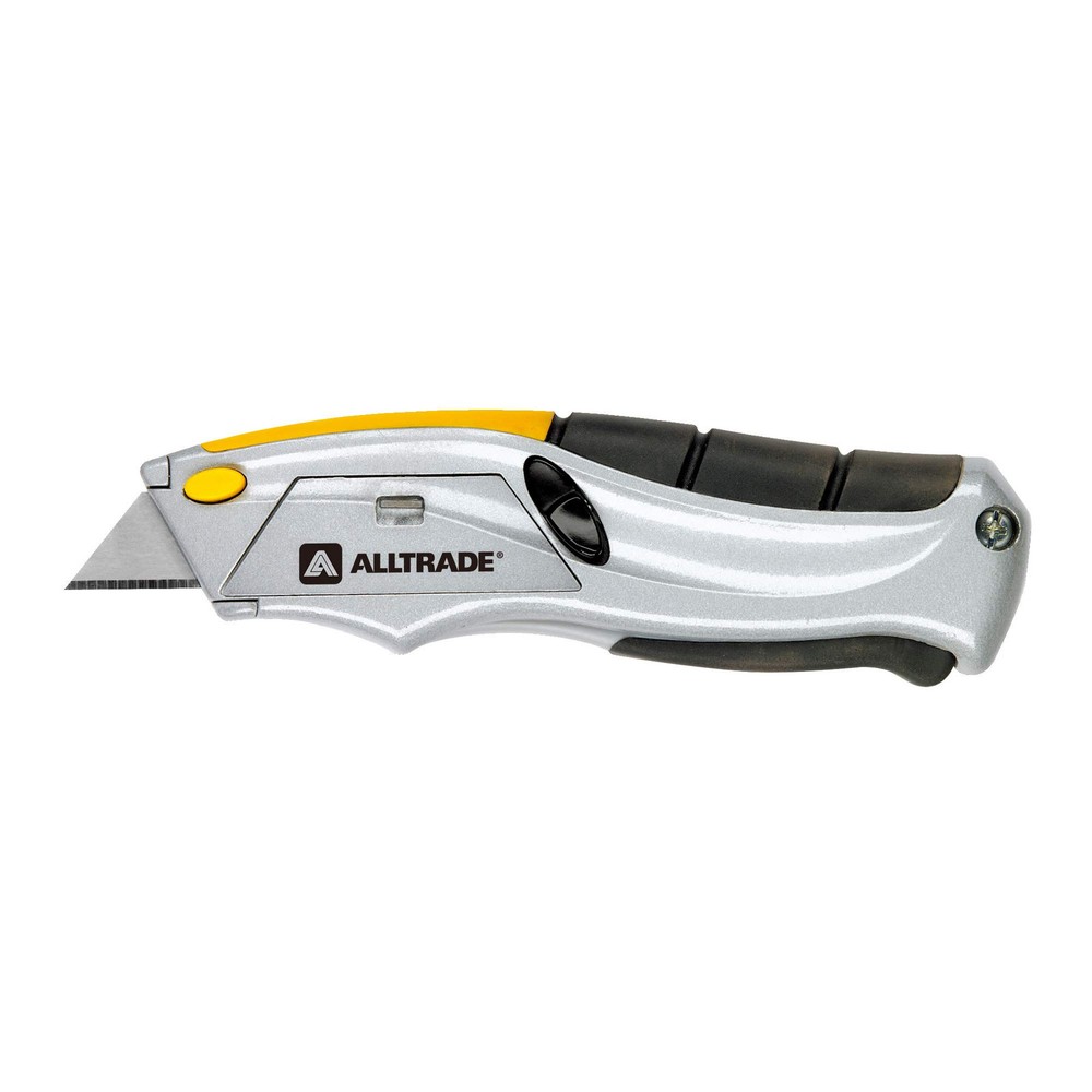 Auto-Loading Squeeze Utility Knife with 6 Heavy-Duty Blades and Storage
