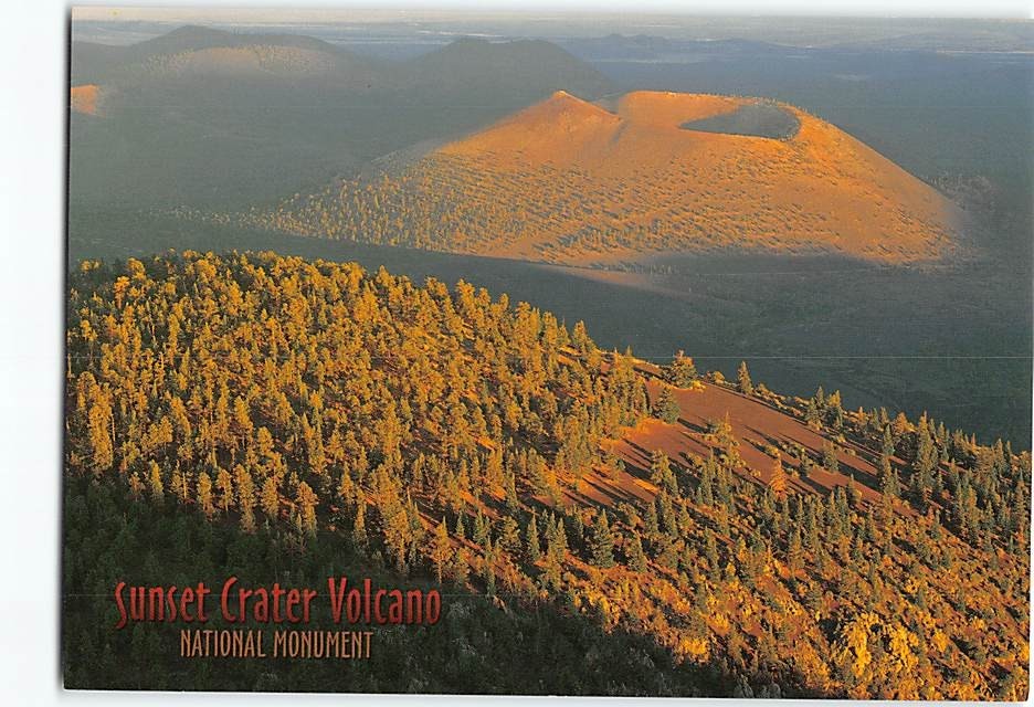 Postcard Sunset Crater Volcano National Monument Arizona USA