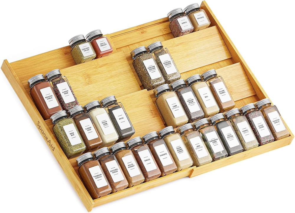Bamboo Spice Drawer Organizer, (Need 3