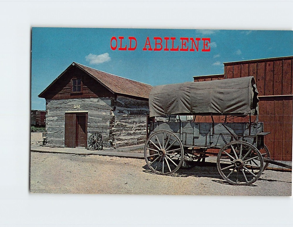 Postcard Hickok Cabin Old Abilene Kansas USA