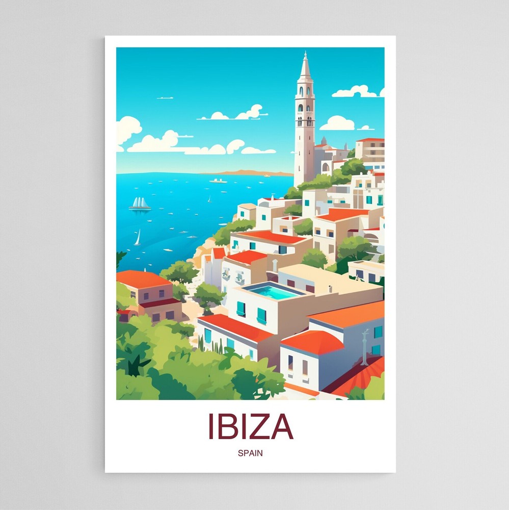 Ibiza Travel Poster Spain Art Artwork Gift Poster Print Wall Art Home Dcor