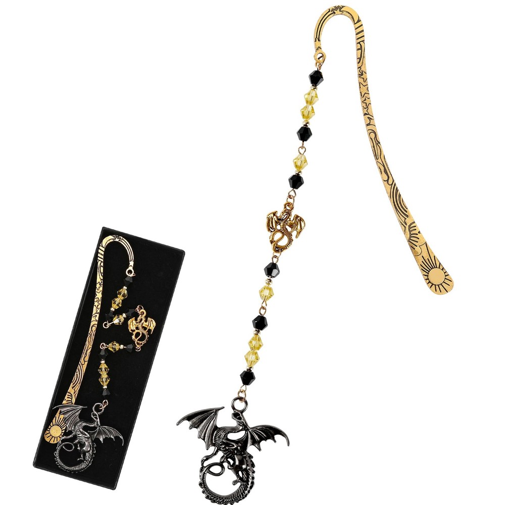 Fantasy Dragon Metal Bookmark - Vintage Fourth Wing Hook Book Marks Page Mark...