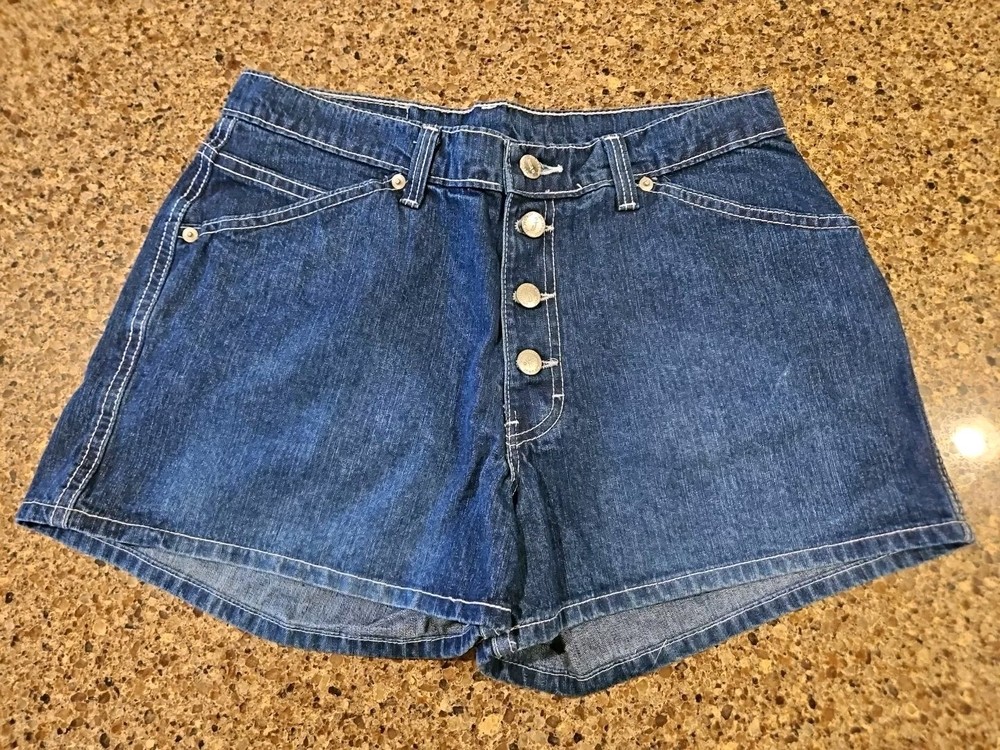 Jordache Denim Button Fly Shorts women's 11/12 Y2K Vintage 1990s READ