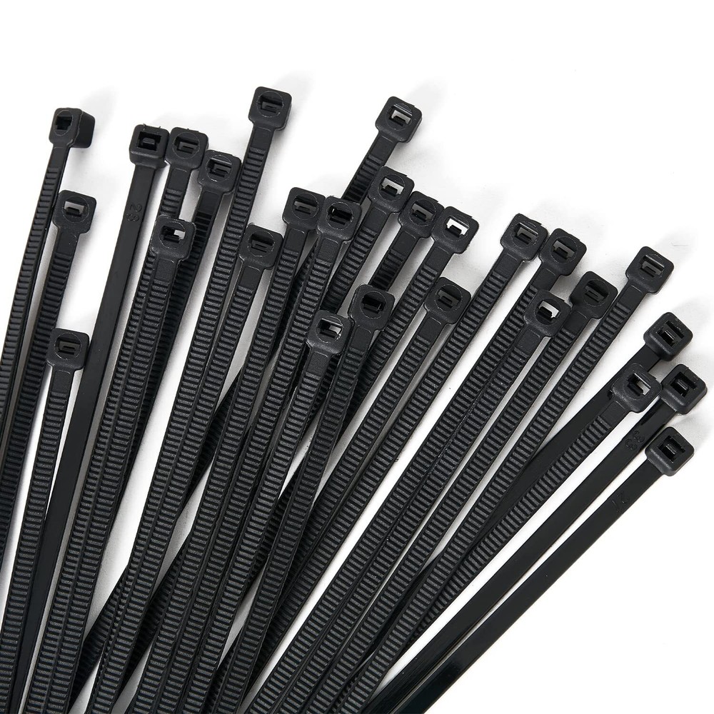 Black Zip Ties 12 Inch,100 Pack,Tie Wraps with 50 lb Strength, Self-Locking B...