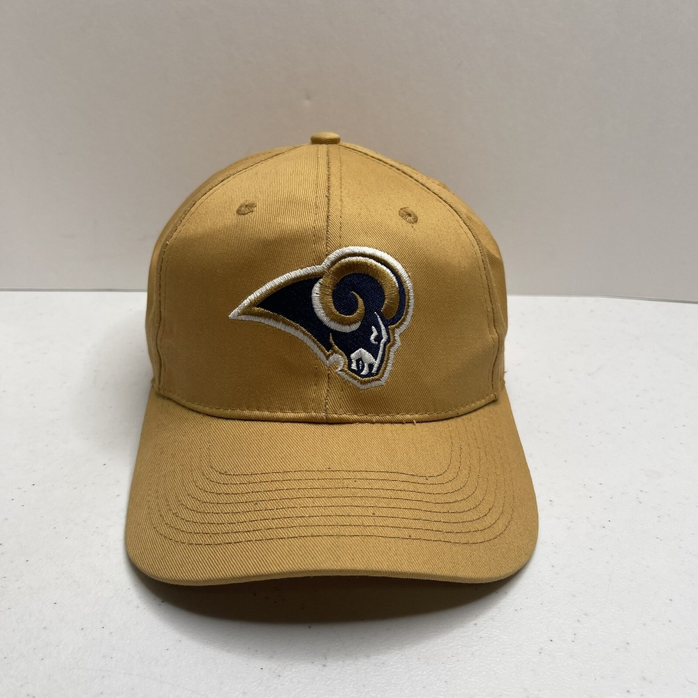 VTG St Louis Rams NFL Snapback Baseball Cap Gold One Size Game Day Vintage