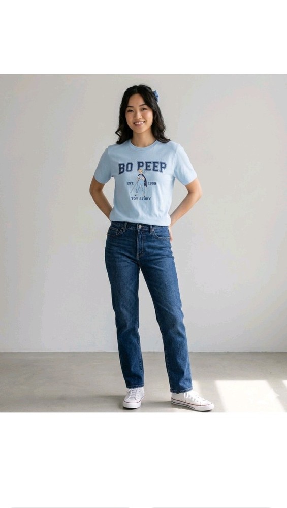 Gildan Softstyle Bo Peep Toy Story Women's Light Blue Short Sleeve T-Shirt Small