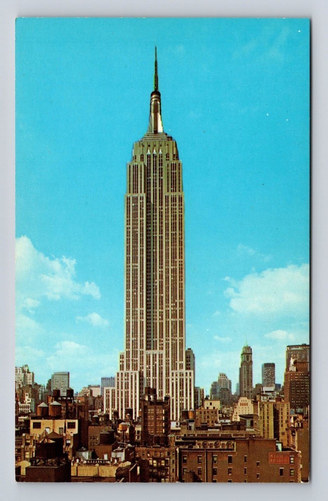 New York City NY-Empire State Building, Antique, Vintage Souvenir Postcard