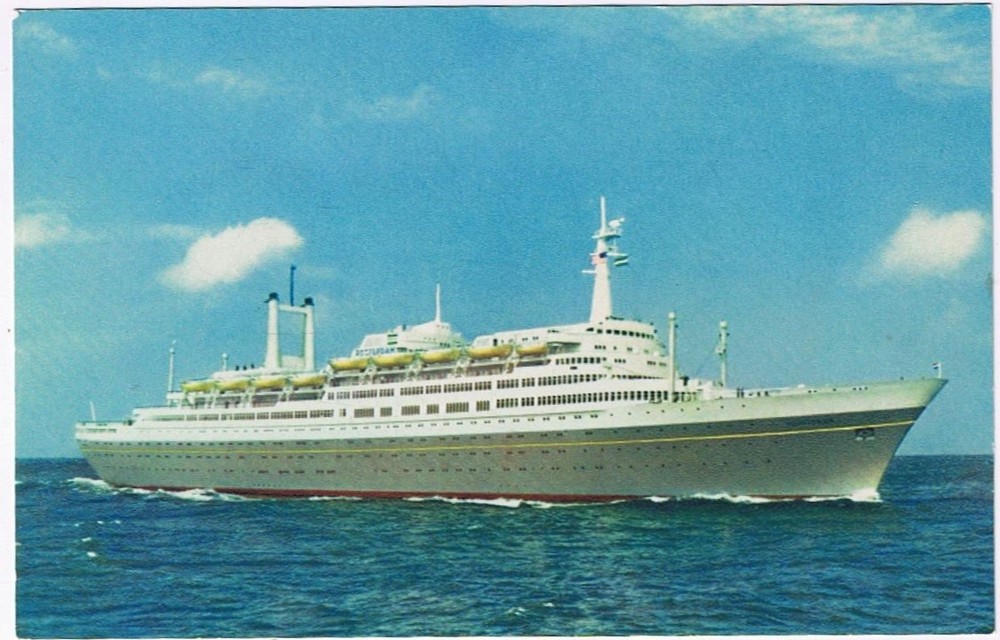Postcard Flagship SS Rotterdam Holland America Line