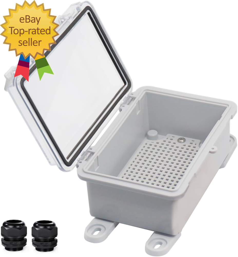Waterproof Electrical Box Dustproof Junction Box Weatherproof IP67 ABS Plastic E-image