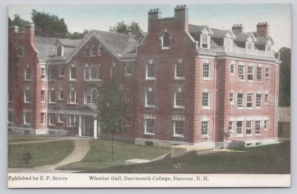 Wheeler Hall Dartmouth College Hanover NH New Hampshire Postcard