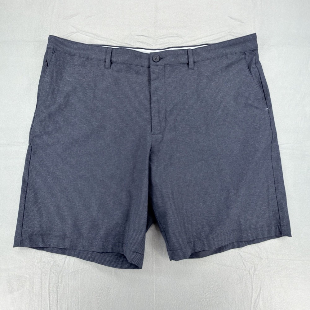Tommy Bahama Chip Shot Shorts Mens 44 Black Golf Chino Flat Front 9” Performance