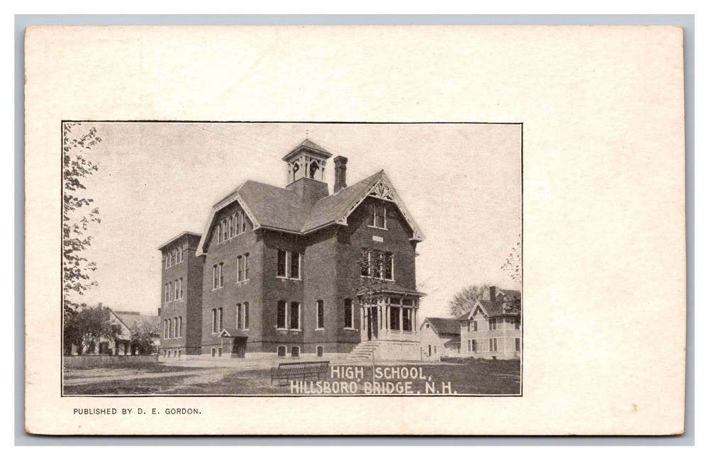 Hillsboro Bridge NH New Hampshire High School Unposted c1905 UDB Postcard