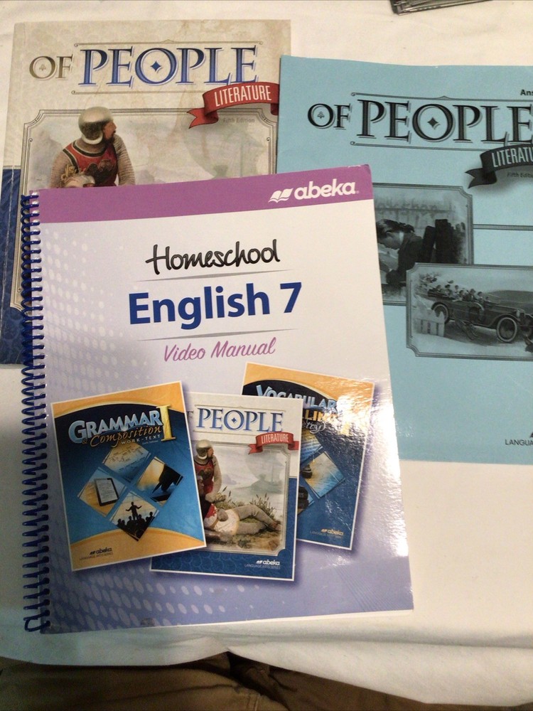 Abeka English Of People Literature Textbook(5th Ed), Teacher Quiz Key, Video Man