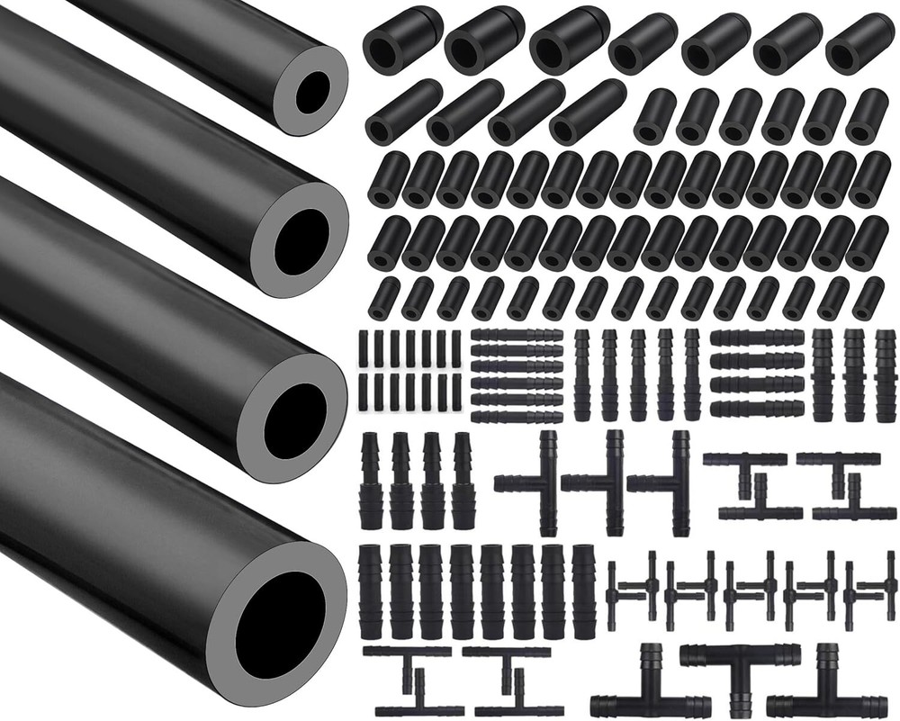 5/32 1/4 5/16 1/2 Automotive Silicone Vacuum Tubing Hose line Kit 5FT with 115PC