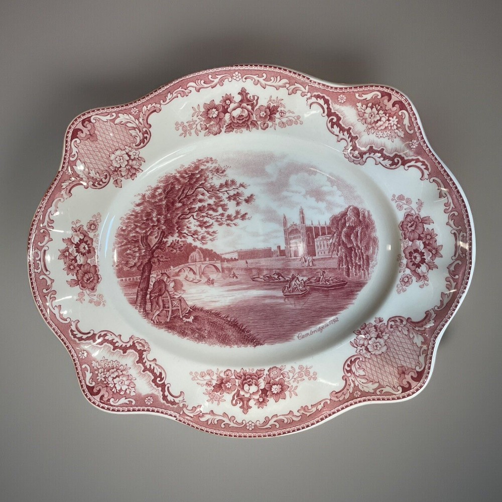 Rare Johnson Bros”Old Britain Castles”Oval Platter, Crown Mark, 10”x12”, VGC