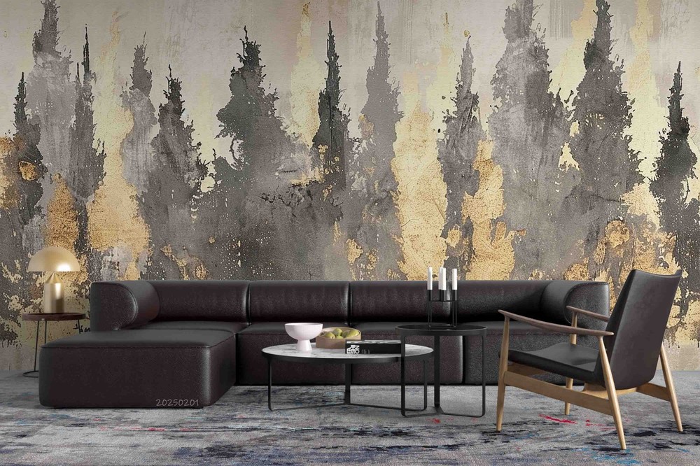 3D Forest Abstract Oil Painting Wall Murals Wallpaper Murals Wall Sticker-image