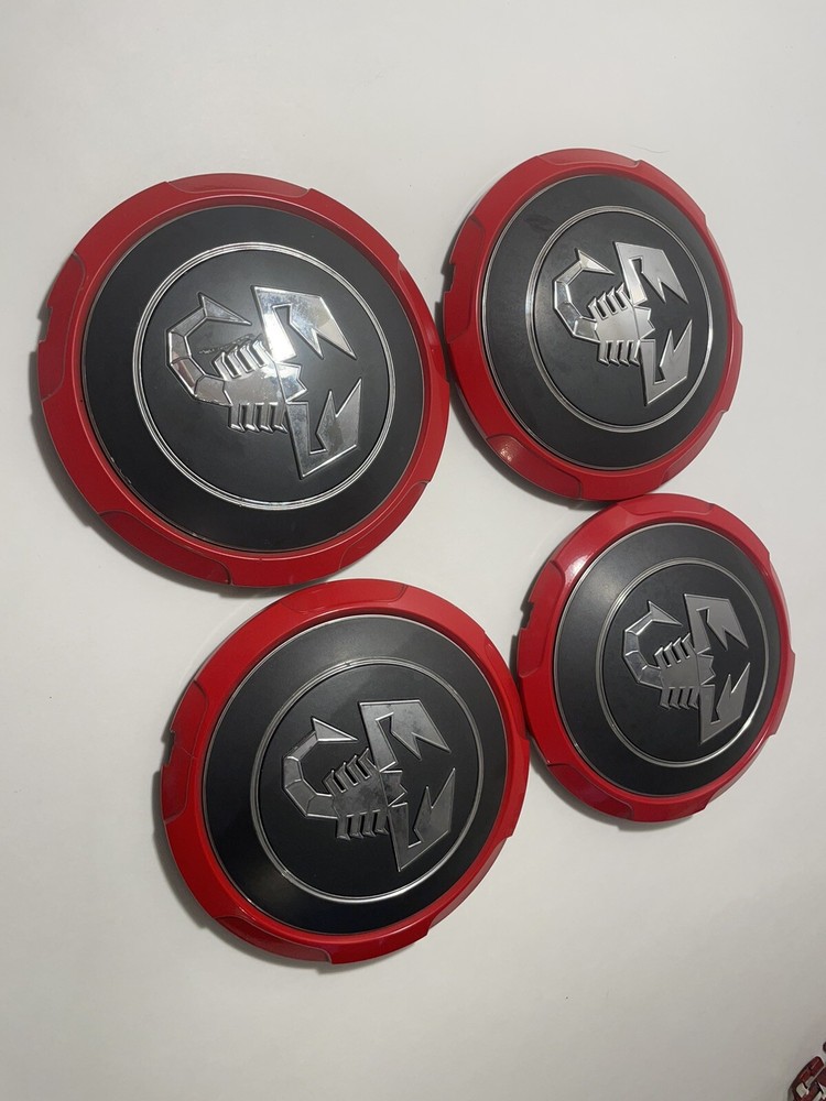 2012-2017 FIAT 5OO ABARTH SCORPION CENTER CAPS (4) OEM MOPAR