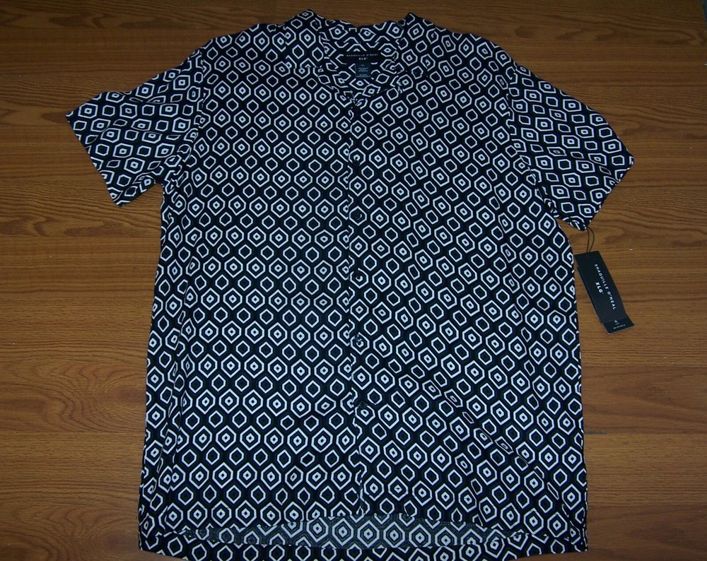 Size XLT Mens Shaquille O'Neal Button-Down Shortsleeve Woven Shirt