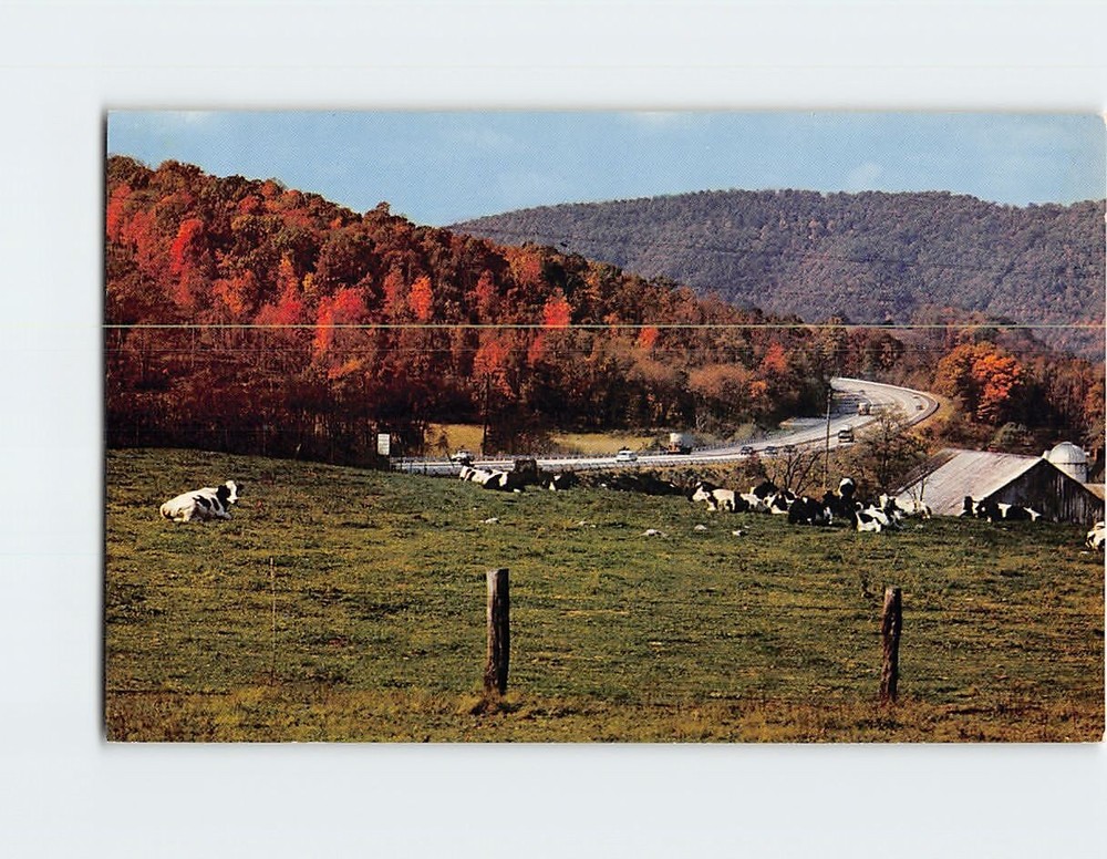 Postcard Pennsylvania Turnpike Bedford County USA