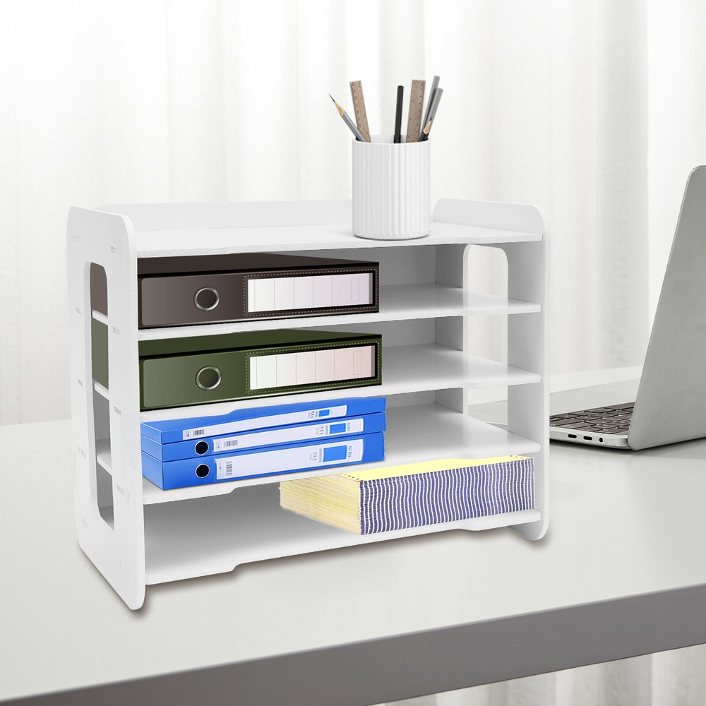 5-Tier Stackable Desktop File Organizer for Papers & Documents