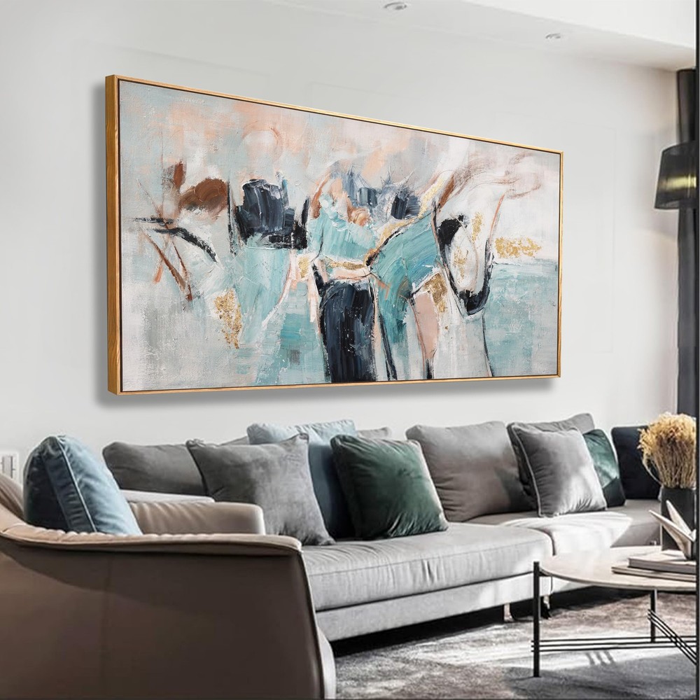 Framed Abstract Canvas Art, Colorful Graffiti Fantasy Wall Decor, 20