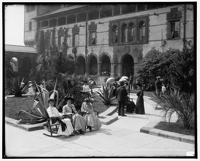Photo:St Augustine Florida Ponce de Leon Hotel Court c1905 Garden Guests