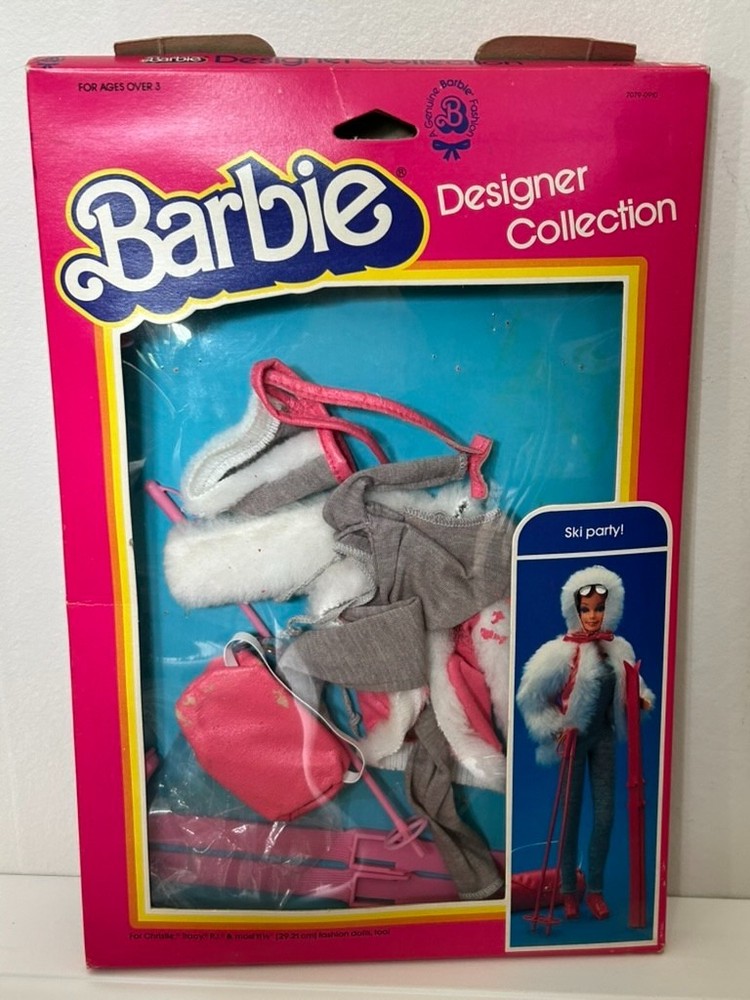 VINTAGE BARBIE 1983 DESIGNER COLLECTION SKI PARTY #7079 Fashion Outfit~Box