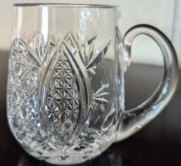 Signed Waterford Crystal - Dunmore - Handled Tankard or Beer Mug - 4½ inches