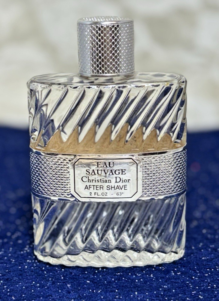 Vintage Christian Dior Eau Sauvage After Shave Empty Bottle-2 Fl oz.-Nice Bottle