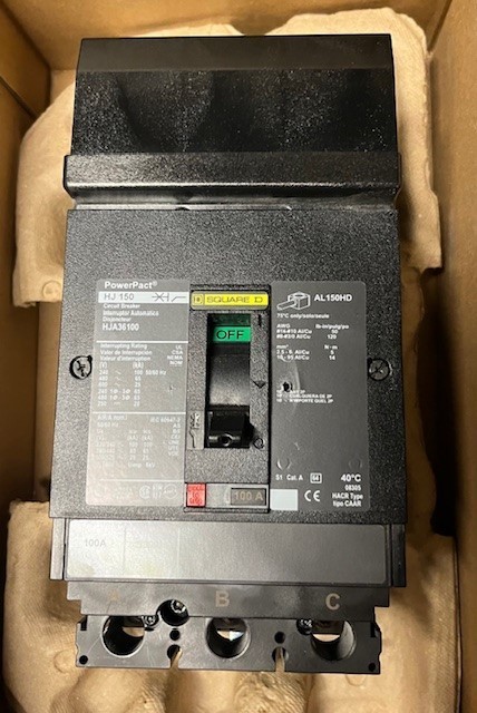 Square D HJA36100 Circuit Breaker New in Original Box
