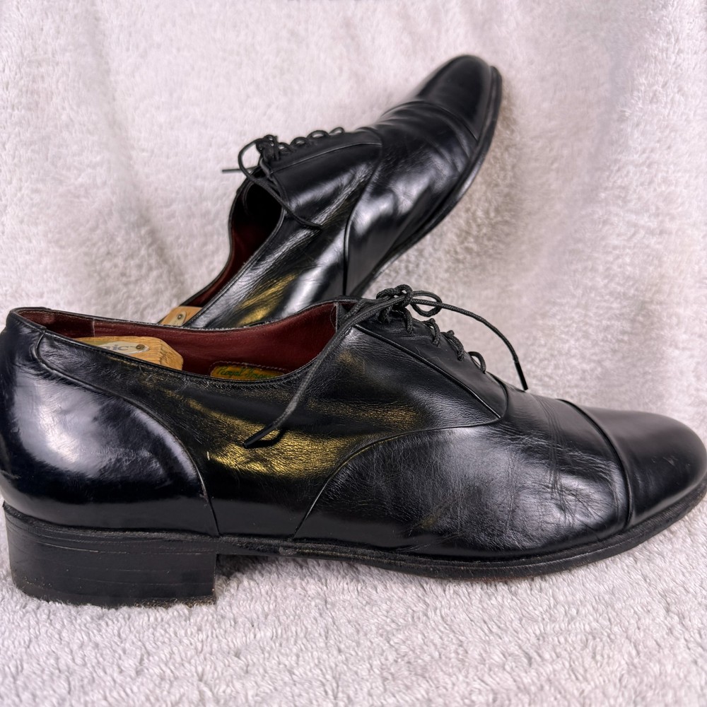 Vintage Florsheim Royal Imperial Mens Shoes Leather Cap Toe Oxford 11 D 96318