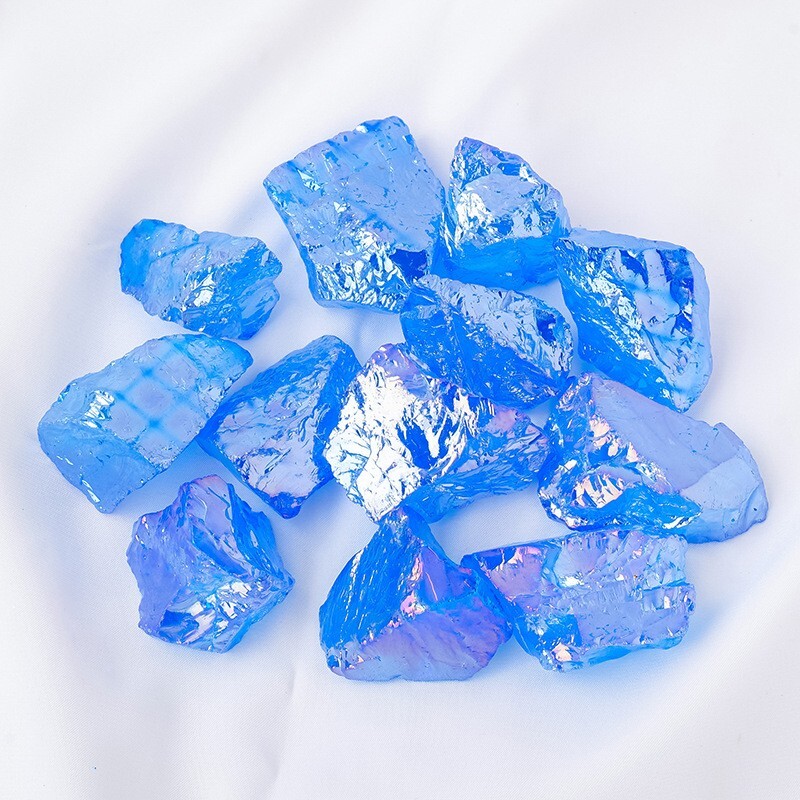 Raw Rough Electroplated Dark Blue Stone Chunk Healing Mineral Rocks Gifts 100g