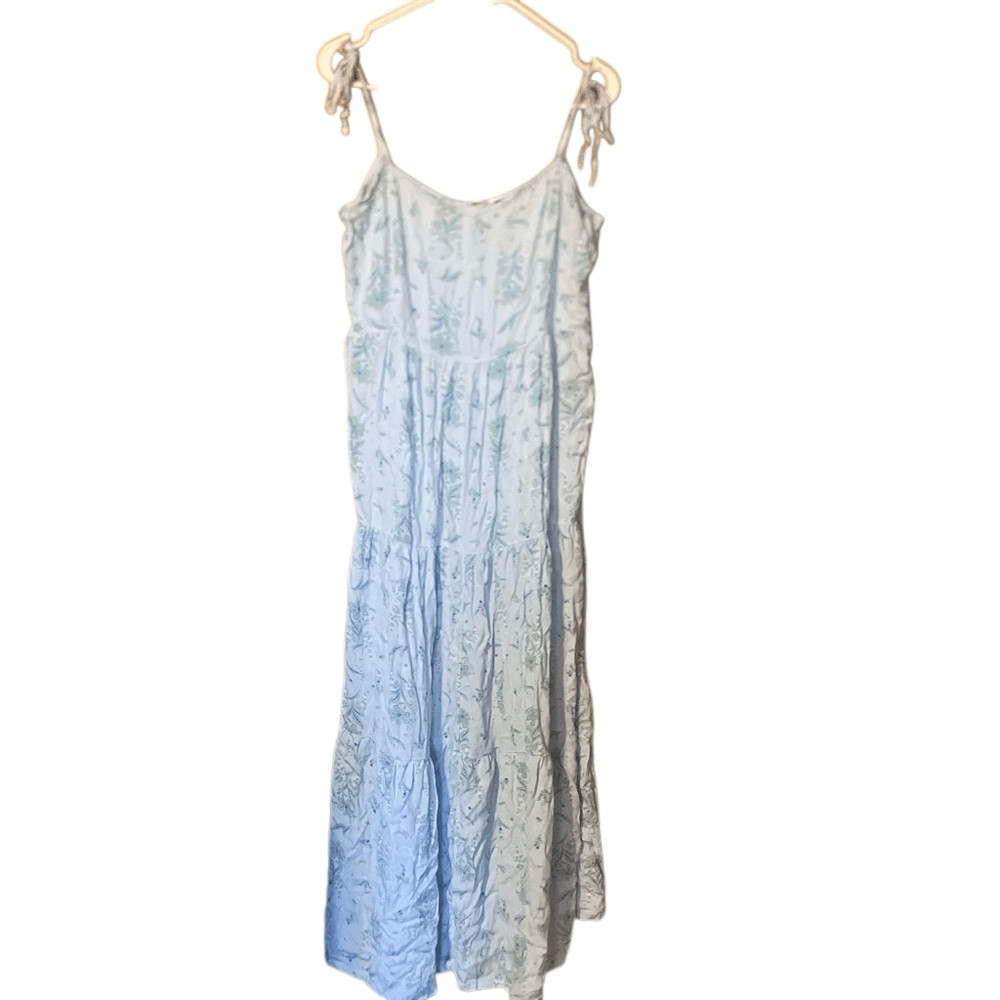 Ann Taylor factory floral coastal cowgirl boho Cottagecore midi dress large