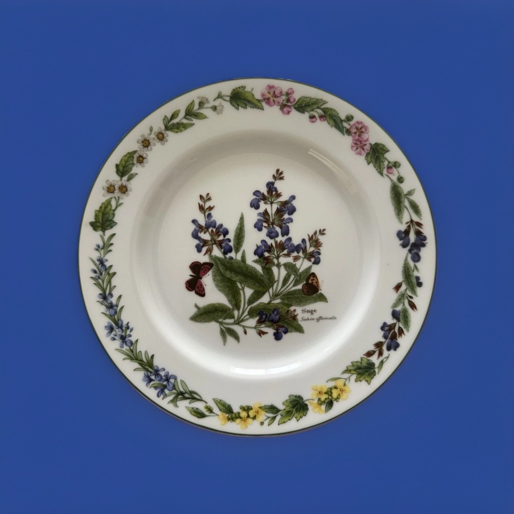 1990 Royal Worcester Pattern (Herbs) Sage Plate 8.25