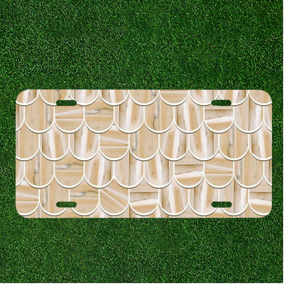 Custom Personalized Brown Beige Textured Car License Plate