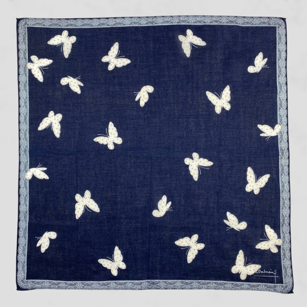 Vintage Pierre Balmain Handkerchief Neckerchief Bandana Pocket Square