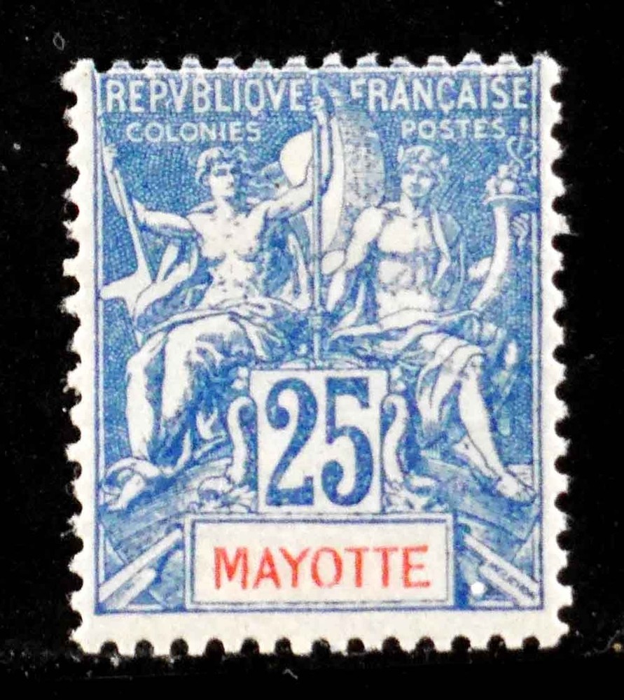 Mayote, France: 1900 Classic Era Stamp Unused Scott #11 Sound