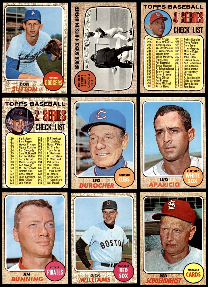 1968 Topps Baseball Near Complete Set / Lot 6.5 - EX/MT+ 7129539